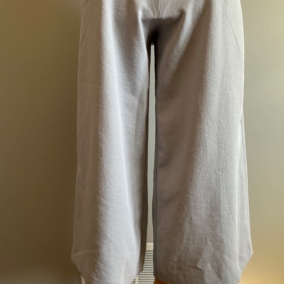 Aritzia Wilfred Ecoulement Cropped Wide Leg Open Tie Back Blue / Gray Jumpsuit 2 - Picture 6 of 12